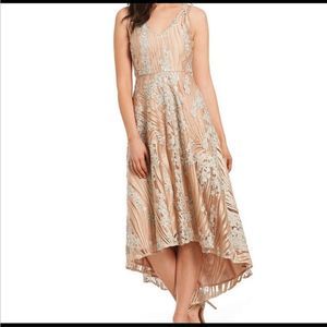 BADGLEY MISCHKA AVA SEQUIN HIGH LOW DRESS PROM SZ 2 NWT